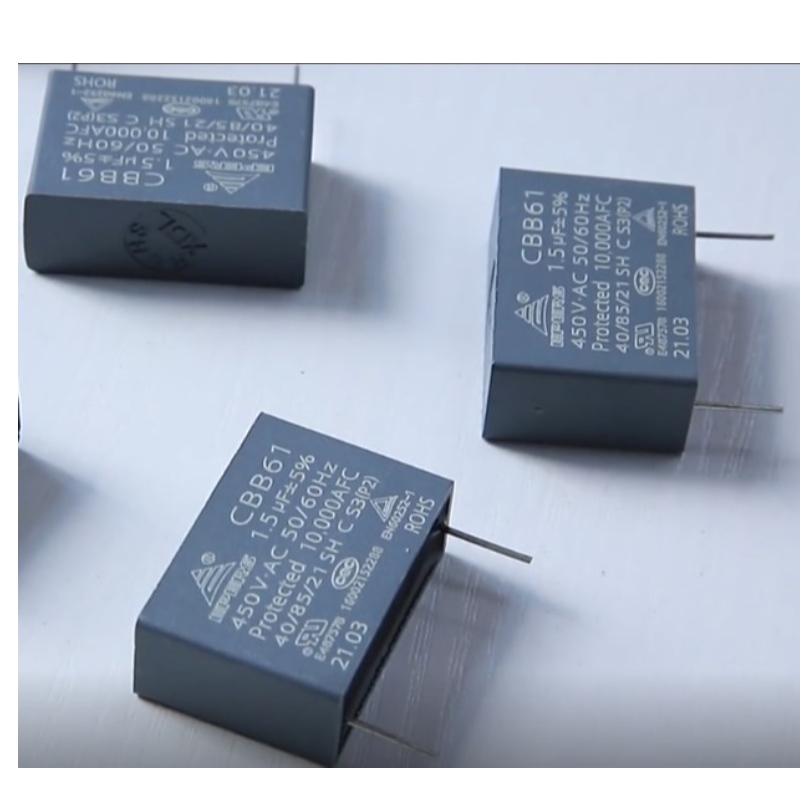 Горещи продажби MKP-X2 S3 1.5UF CBB61 захранващ кондензатор за вентилатор